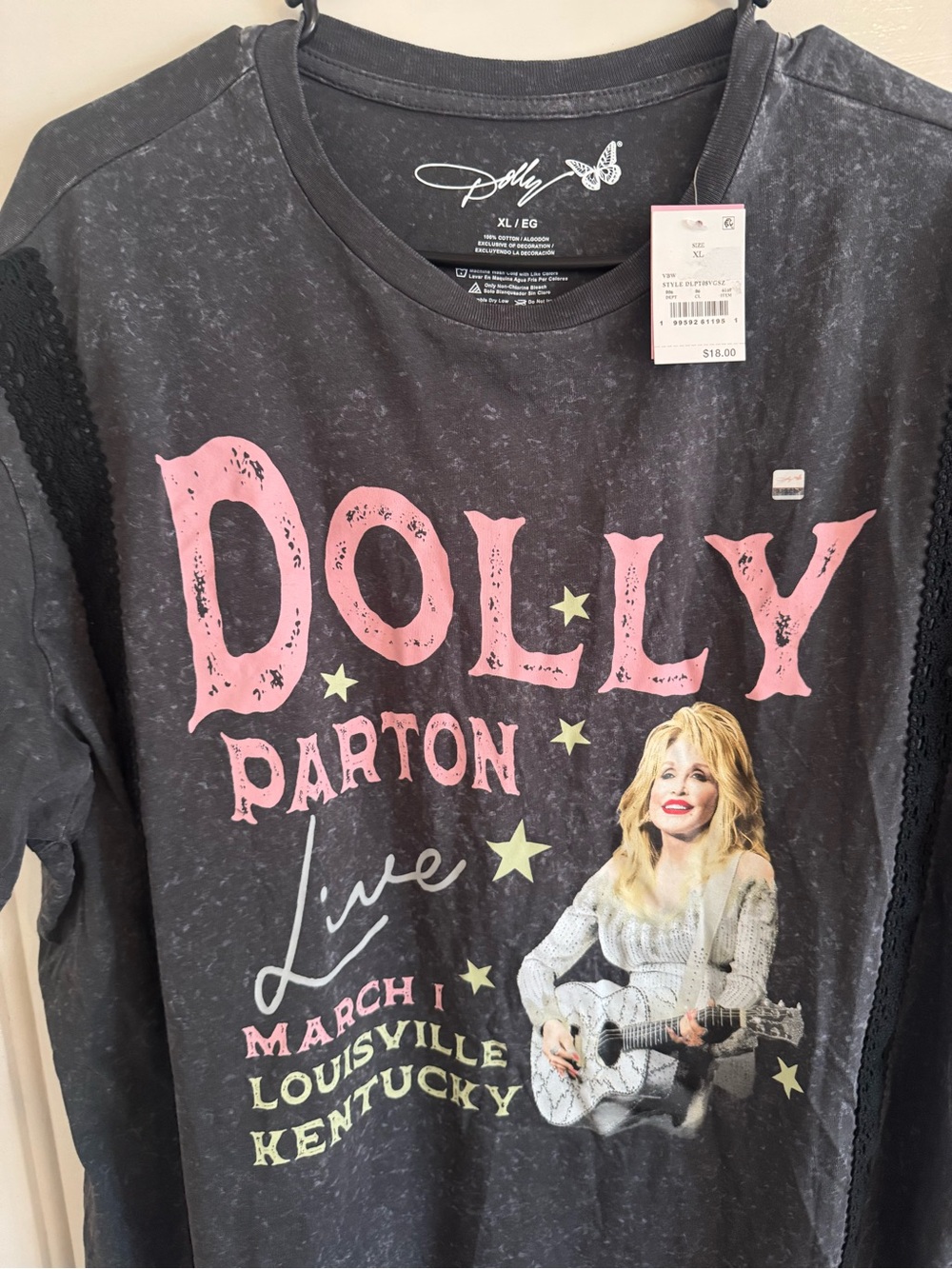 Dollcake Vintage-Style Charcoal Dolly Parton Graphic Tee - Picture 2 of 6